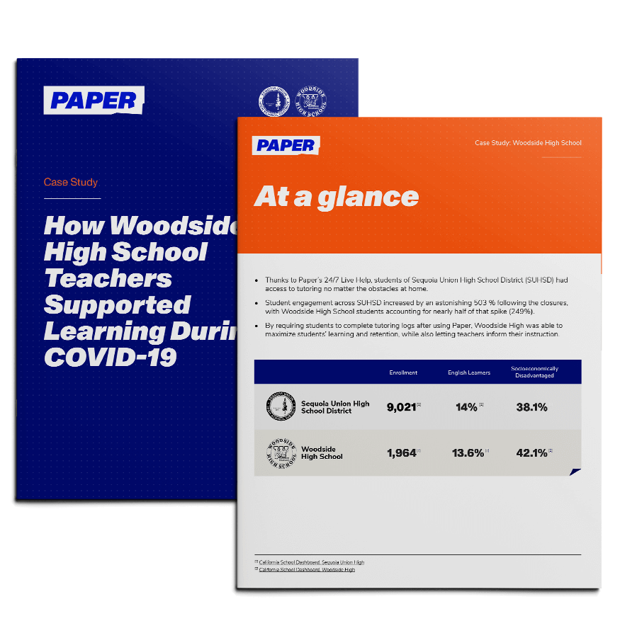 Case Study Cover and Page - Woodside High School Case Study Cover and Page - Woodside High School