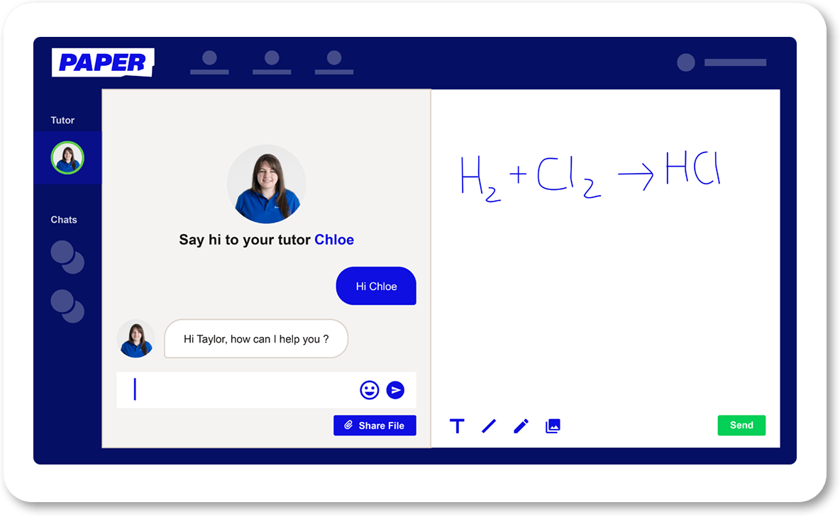 Screenshot of Paper's Live Chat